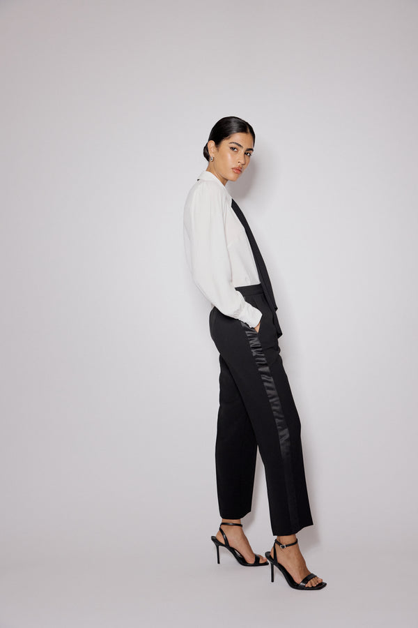 Nobody’s Child Black Tuxedo Cigarette Trousers