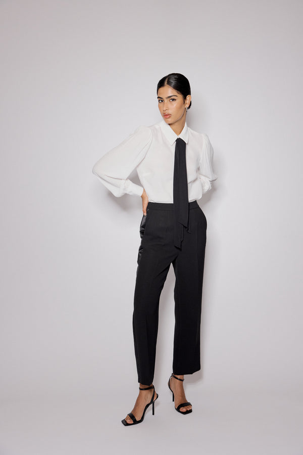 nobody’s child Black Tuxedo Cigarette Trousers