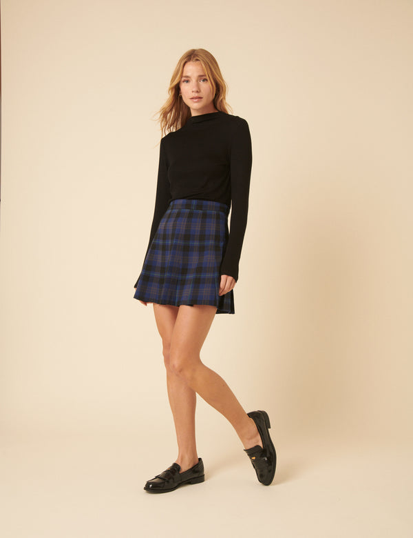 Nobody’s Child Blue Check Mini Skirt