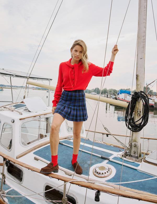 nobody’s child Blue Check Mini Skirt