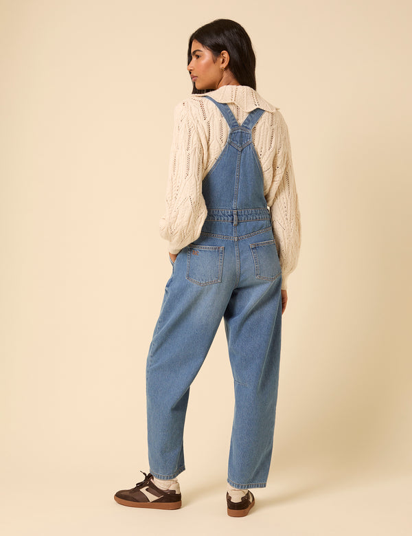 Nobody’s Child Blue Denim Barrel Leg Dungarees