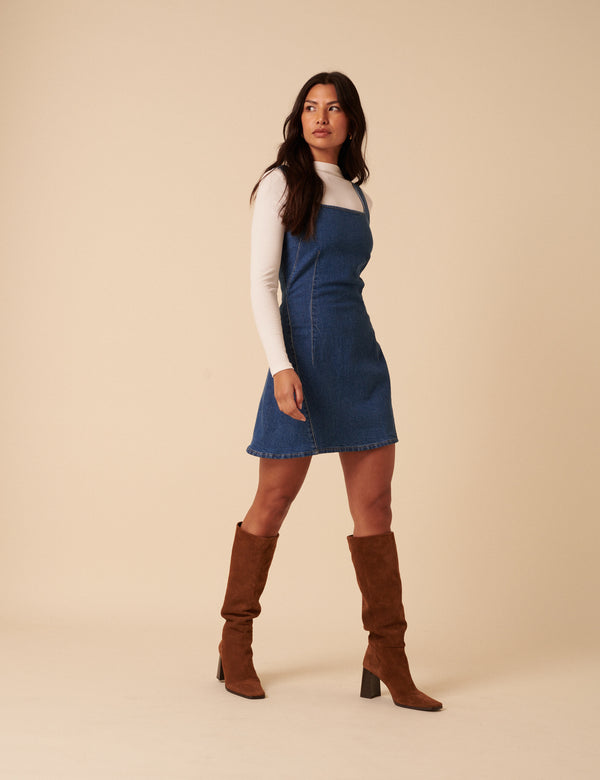 nobody’s child Blue Denim Delta Mini Dress
