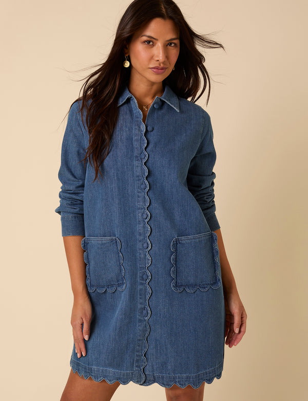 nobody’s child Blue Denim Kynance Mini Shirt Dress