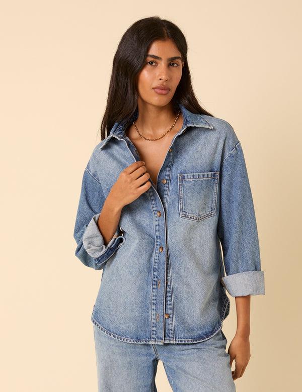 Nobody’s Child Blue Denim Oversized Shirt