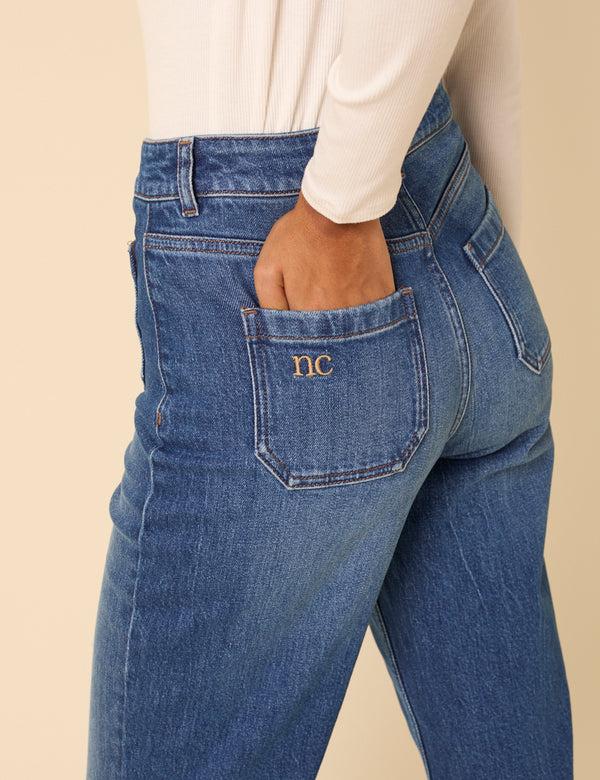 Nobody’s Child Blue High Rise Highbury Flare Jeans