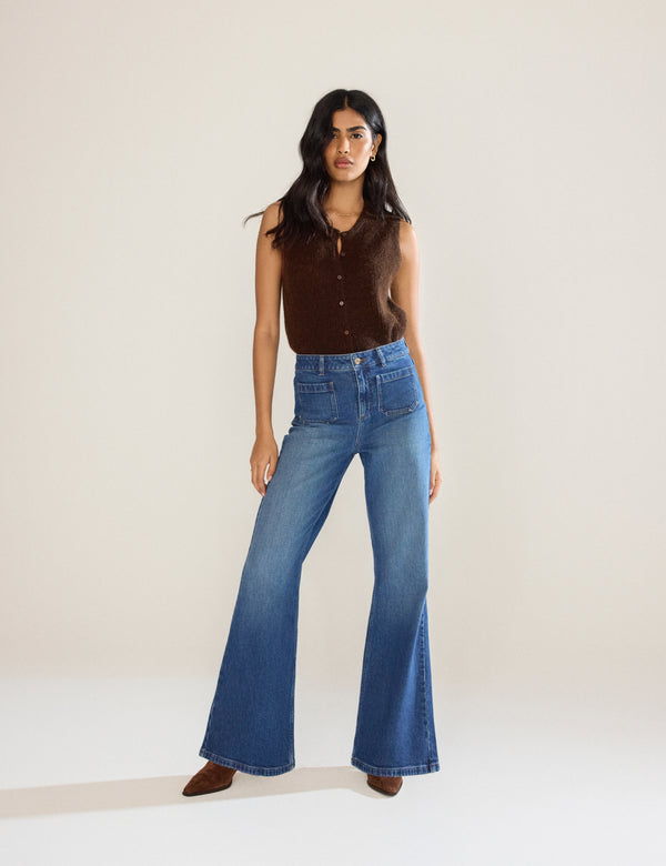 nobody’s child Blue High Rise Highbury Flare Jeans