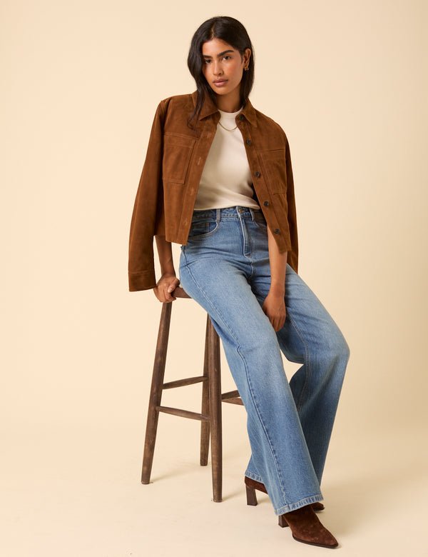 Nobody’s Child Blue High Rise Soho Wide Leg Jeans