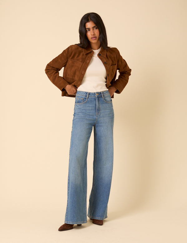 nobody’s child Blue High Rise Soho Wide Leg Jeans