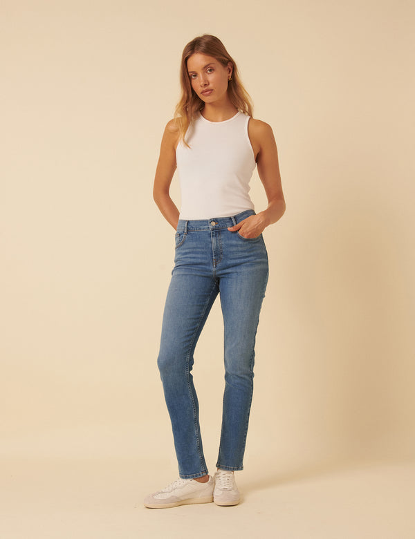 nobody’s child Blue Mid Rise Chelsea Skinny Jeans