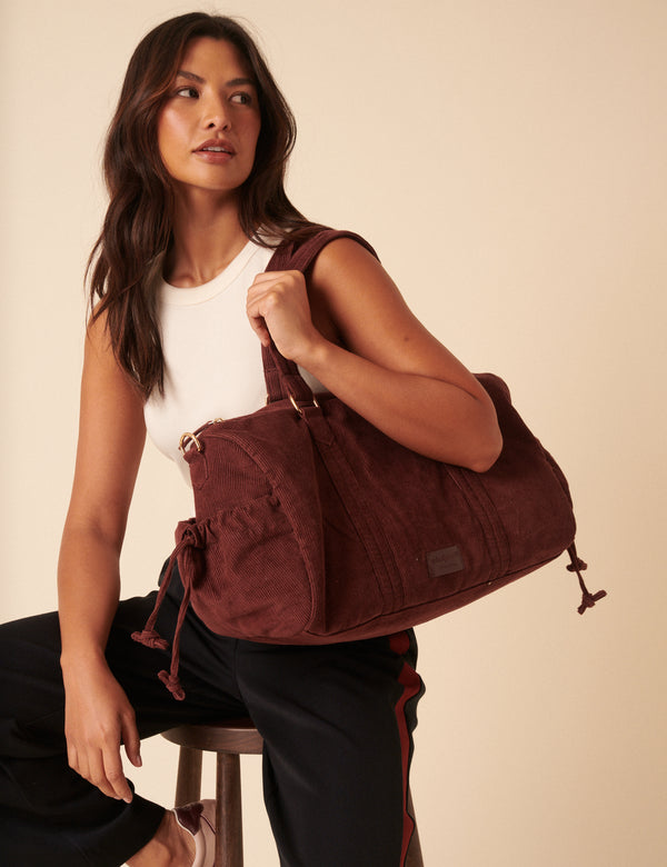 nobody’s child Brown Cord Holdall Bag