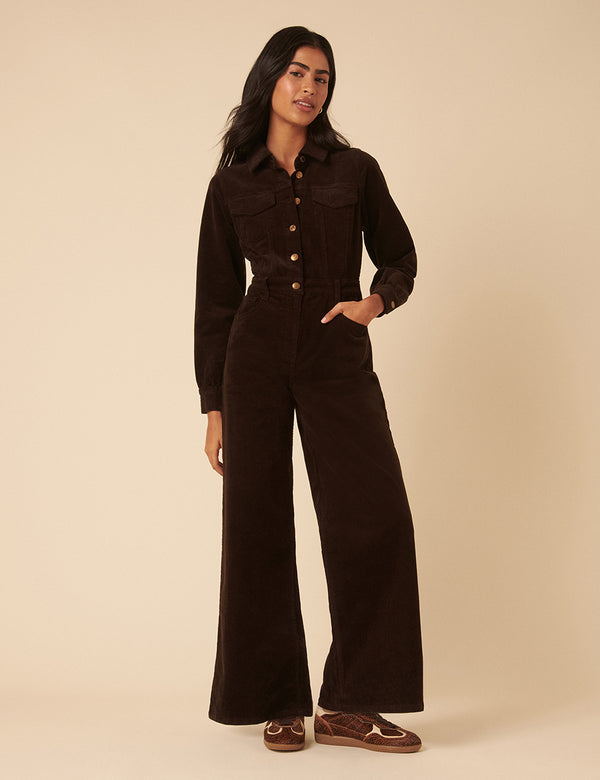 Nobody’s Child Brown Cord Jumpsuit