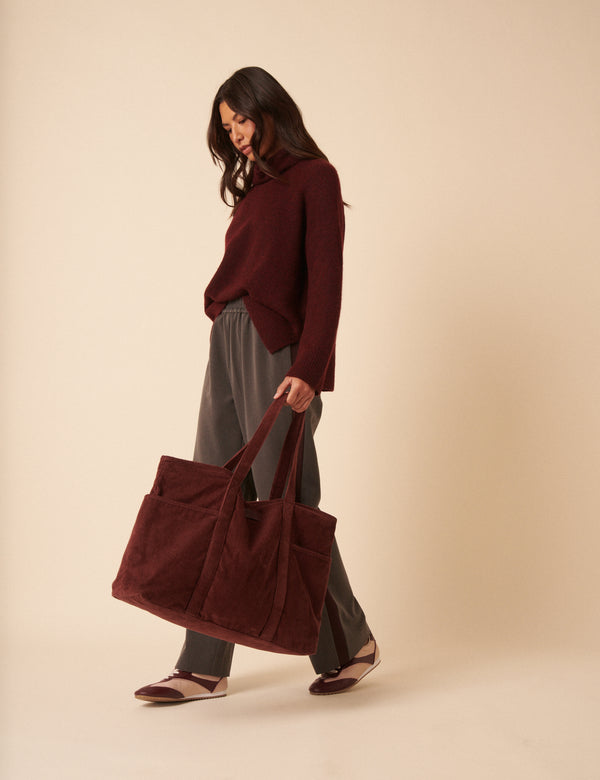 Nobody’s Child Brown Cord Tote Bag