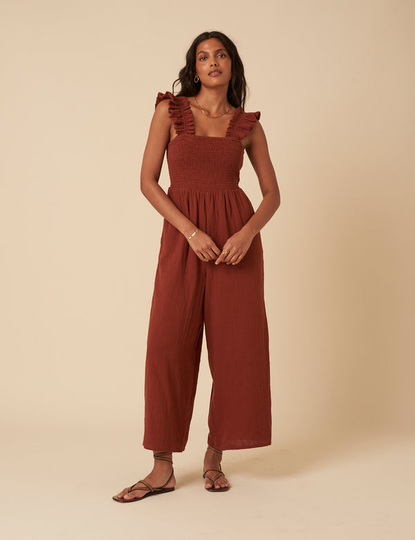 nobody’s child Brown Cropped Length Maya Jumpsuit
