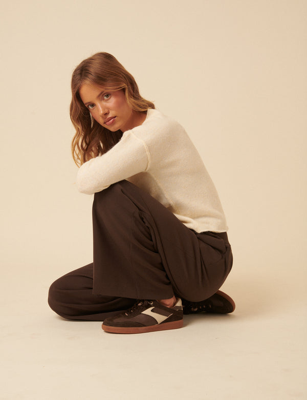 Nobody’s Child Brown Leather Trainers