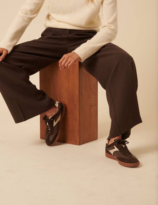 nobody’s child Brown Leather Trainers