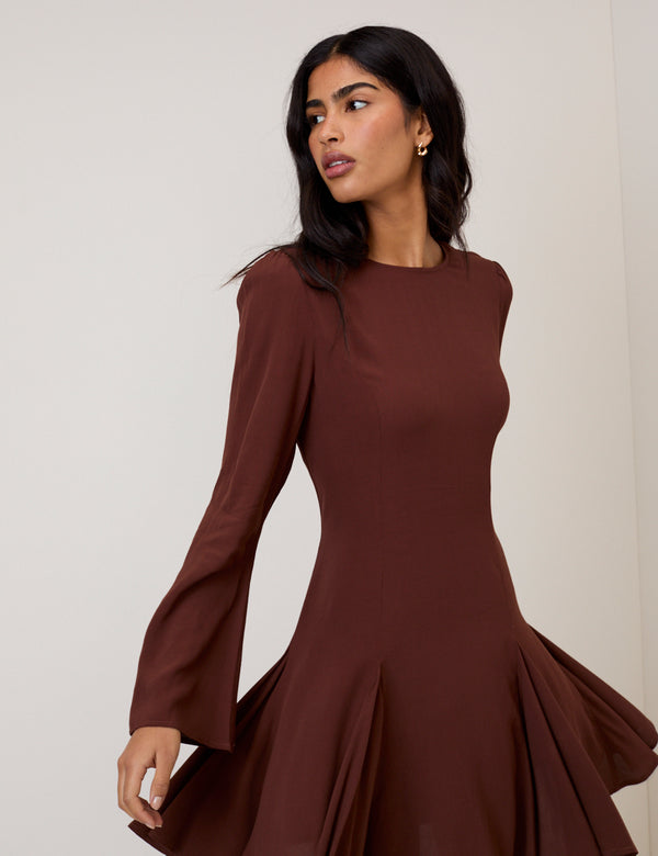 nobody’s child Brown Long Sleeve Paris Mini Dress