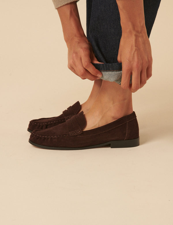 Nobody’s Child Brown Suede Loafers