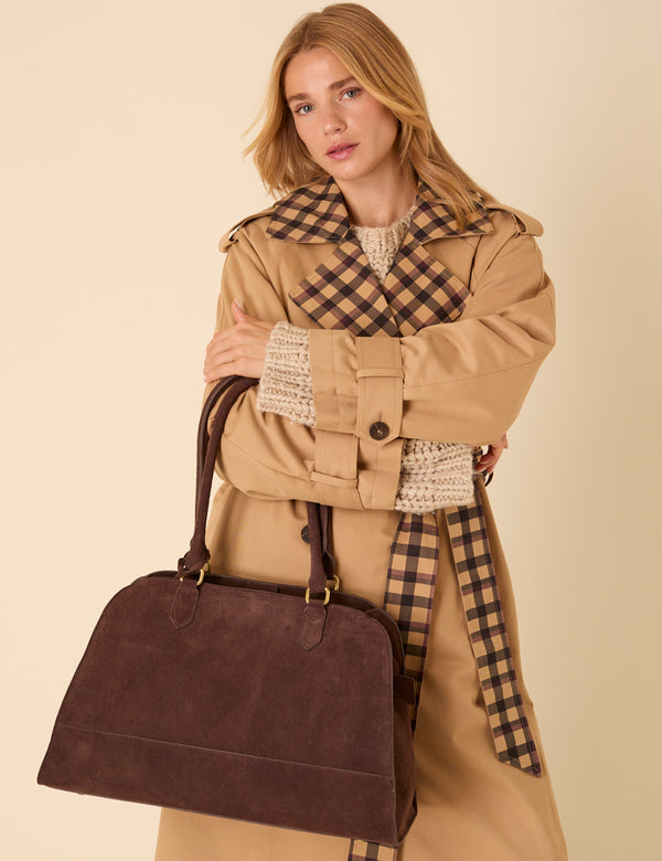 Nobody’s Child Brown Suede Shoulder Bag