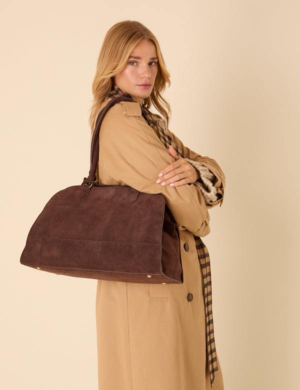nobody’s child Brown Suede Shoulder Bag