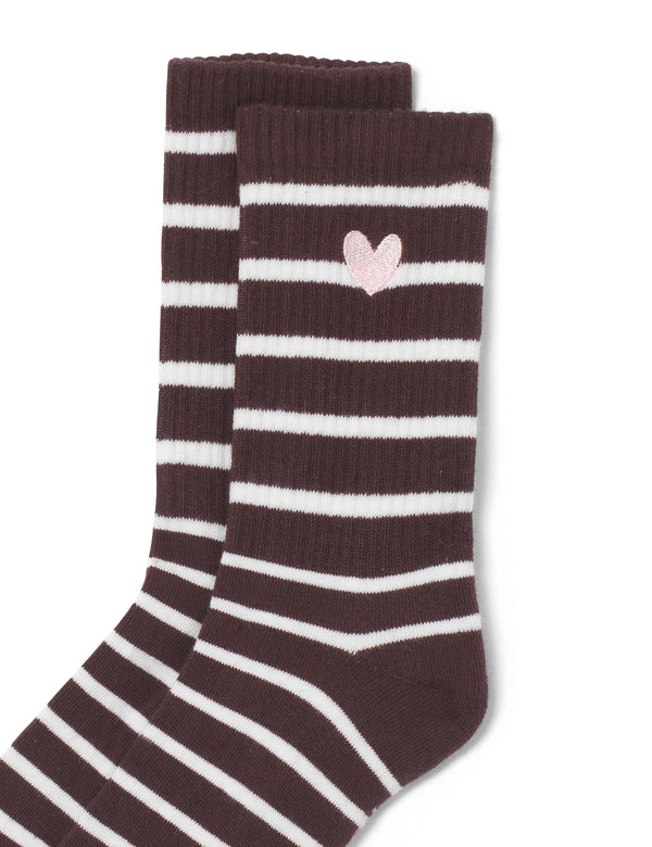 Nobody’s Child Brown & White Ribbed Socks