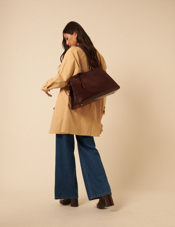 Nobody’s Child Burgundy Leather Doctors Bag