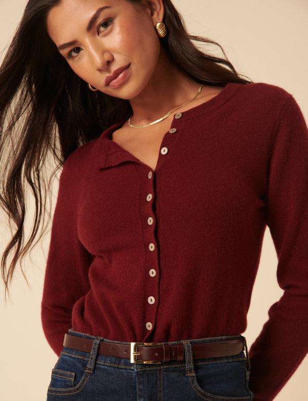 Nobody’s Child Burgundy Leather Skinny Belt