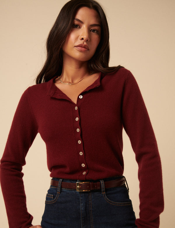 Nobody’s Child Burgundy Leather Skinny Belt