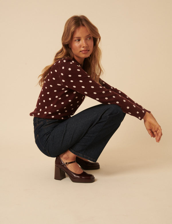 Nobody’s Child Burgundy Mary Jane Heels