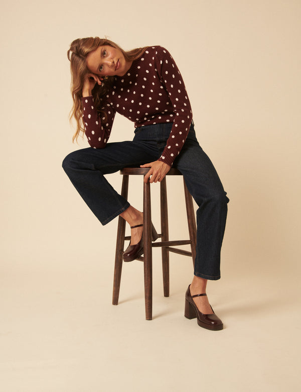 Nobody’s Child Burgundy Mary Jane Heels