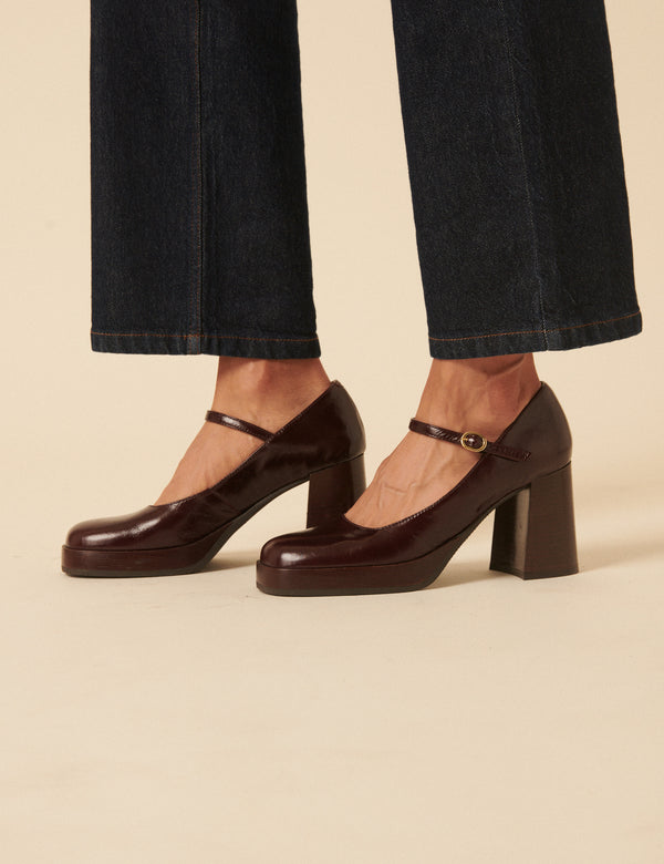 nobody’s child Burgundy Mary Jane Heels