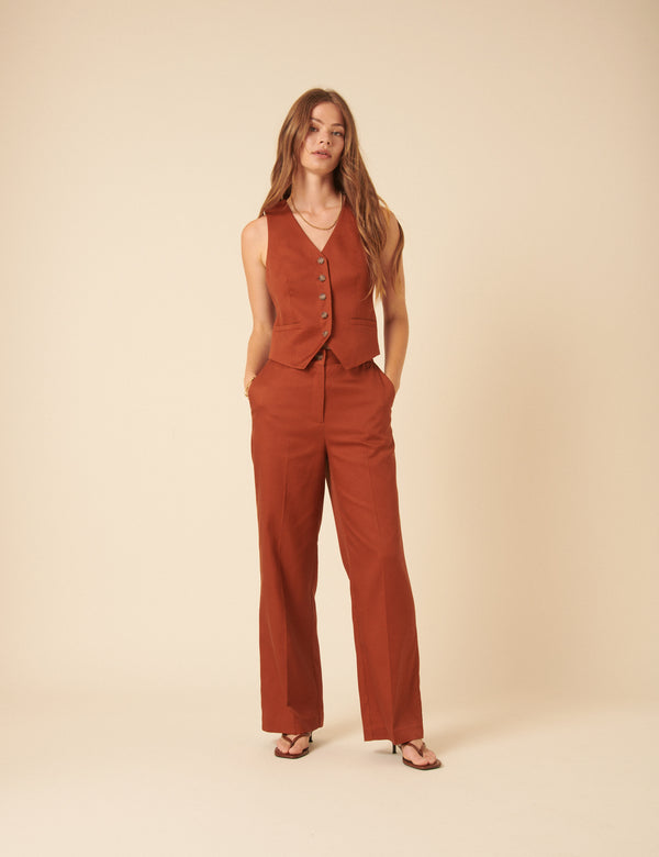 Nobody’s Child Burnt Orange Tailored Trousers