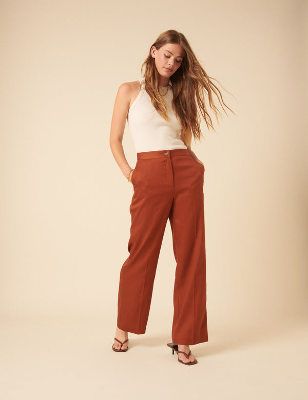 nobody’s child Burnt Orange Tailored Trousers