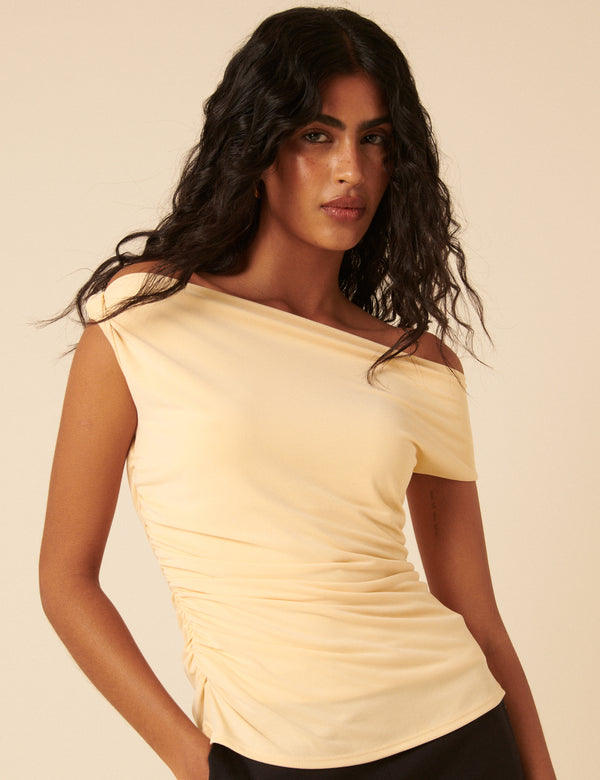 Nobody’s Child Butter Yellow Asymmetric Top