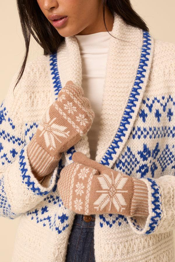 Nobody’s Child Camel Fair Isle Mittens