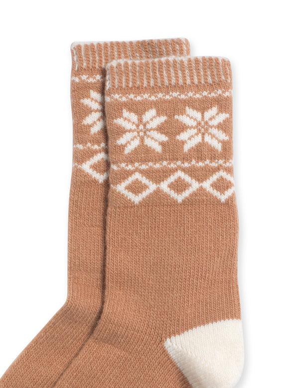 Nobody’s Child Camel Fair Isle Socks