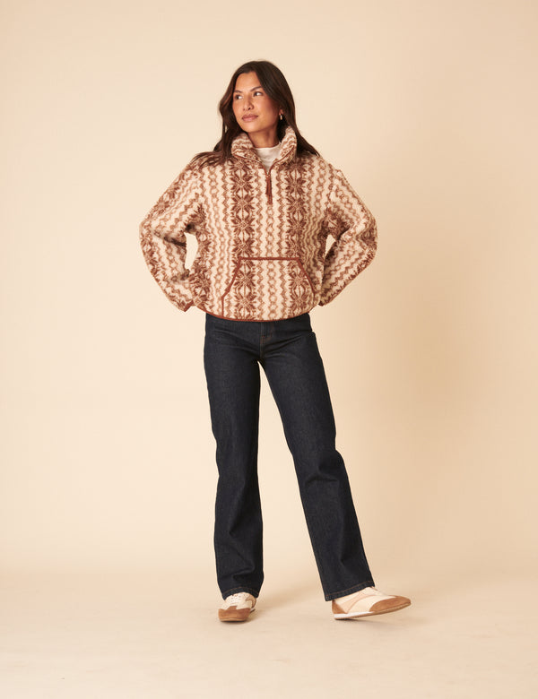 Nobody’s Child Cream & Brown Borg Jacket