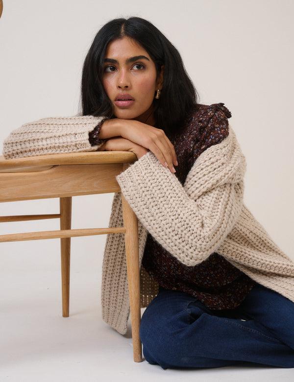Nobody’s Child Cream Chunky Cardigan