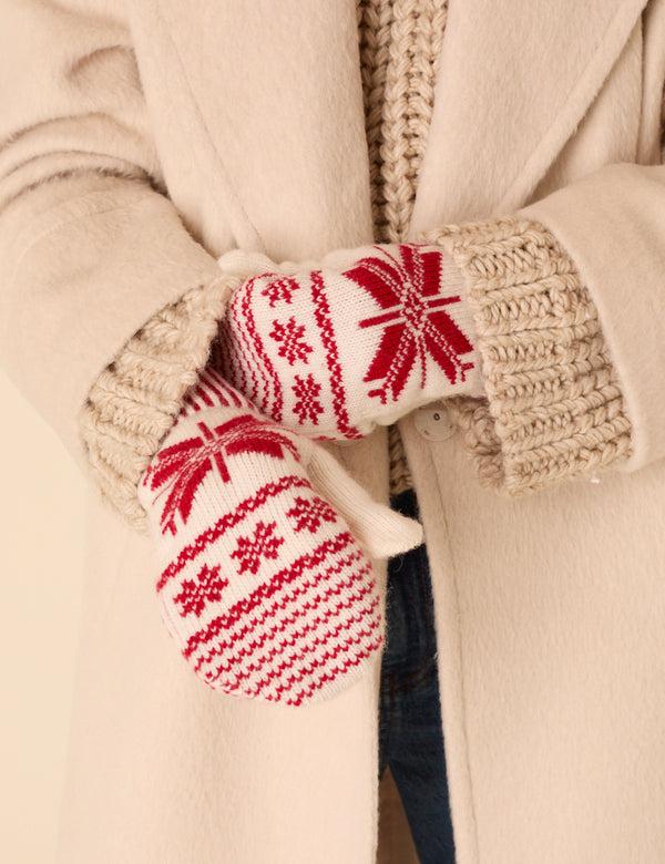 Nobody’s Child Cream Fair Isle Mittens