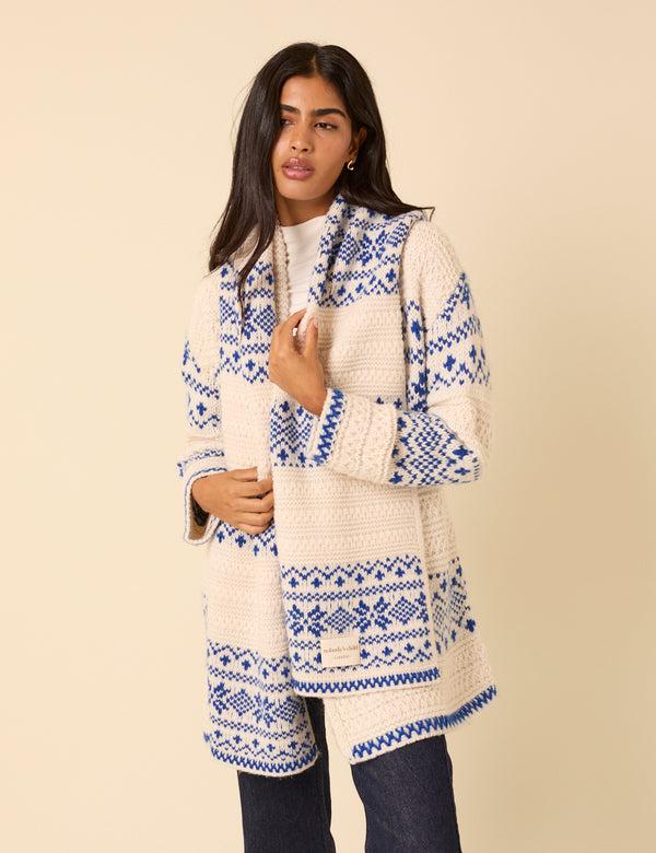 Nobody’s Child Cream Fair Isle Scarf