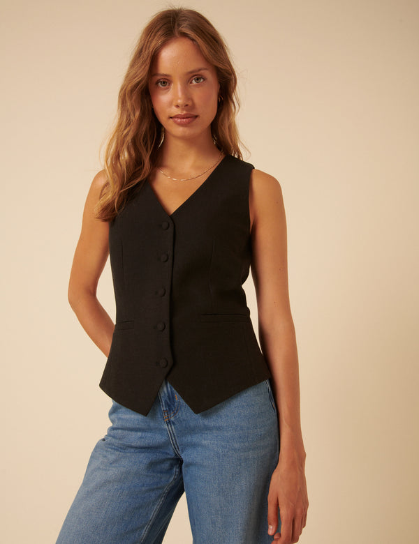 nobody’s child Dark Grey Tailored Waistcoat