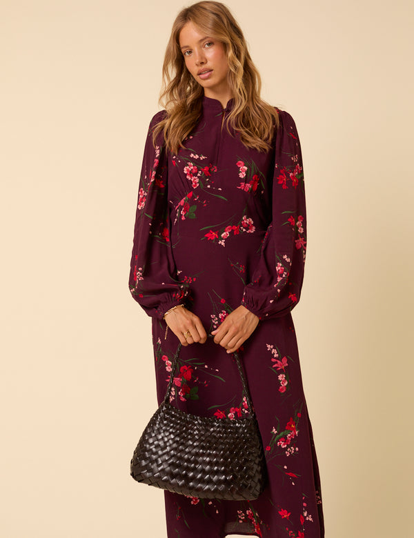 Nobody’s Child Ellyla Brown Woven Leather Bag