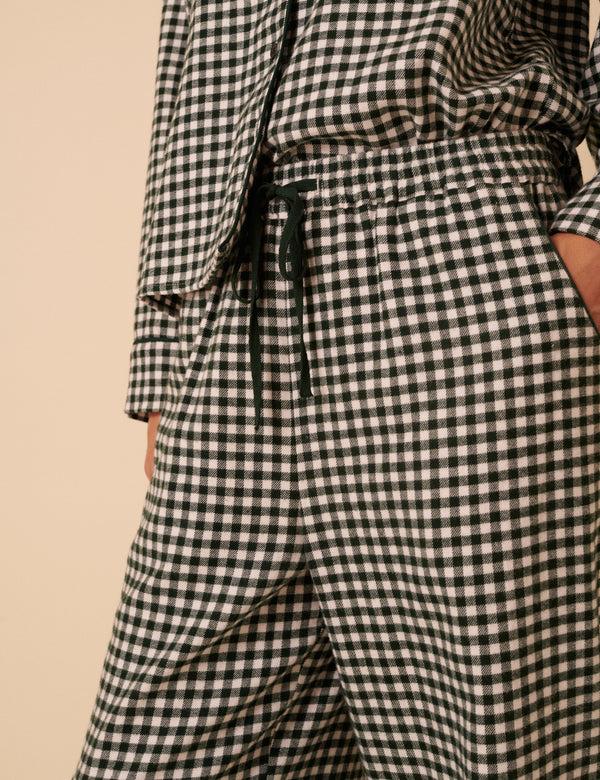Nobody’s Child Forest Green Check Pyjama Trousers
