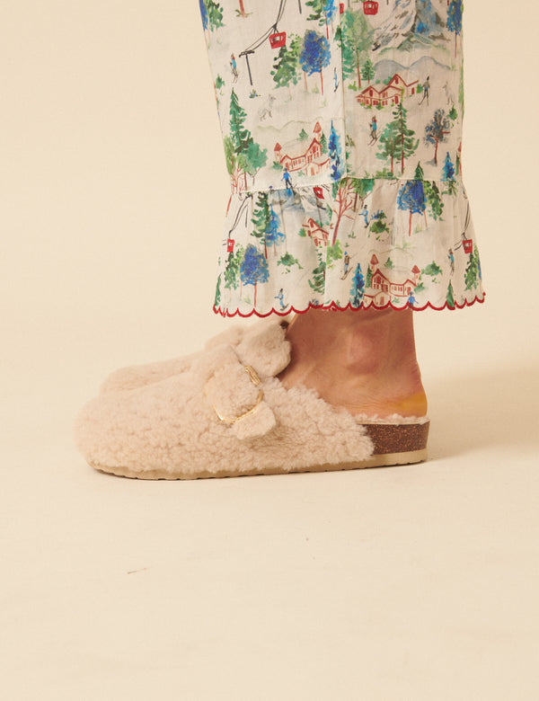 Nobody’s Child Genuins Cream Sheepskin Slippers