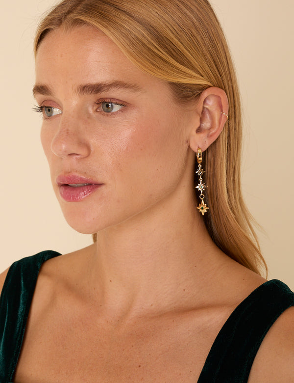Nobody’s Child Gold Plated Star Drop Earrings
