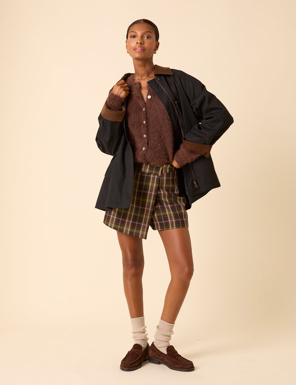 nobody’s child Green & Brown Check Mini Skort