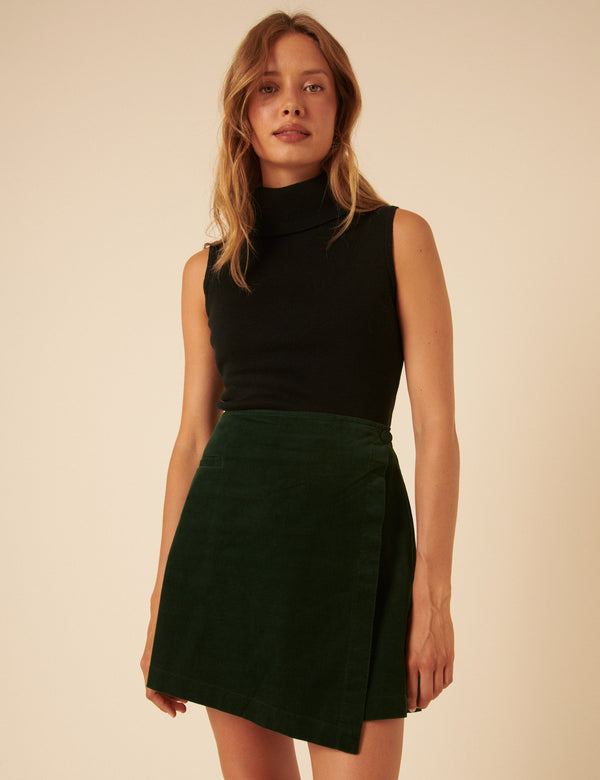 Nobody’s Child Green Cord Mini Skirt