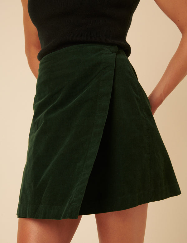 nobody’s child Green Cord Mini Skirt