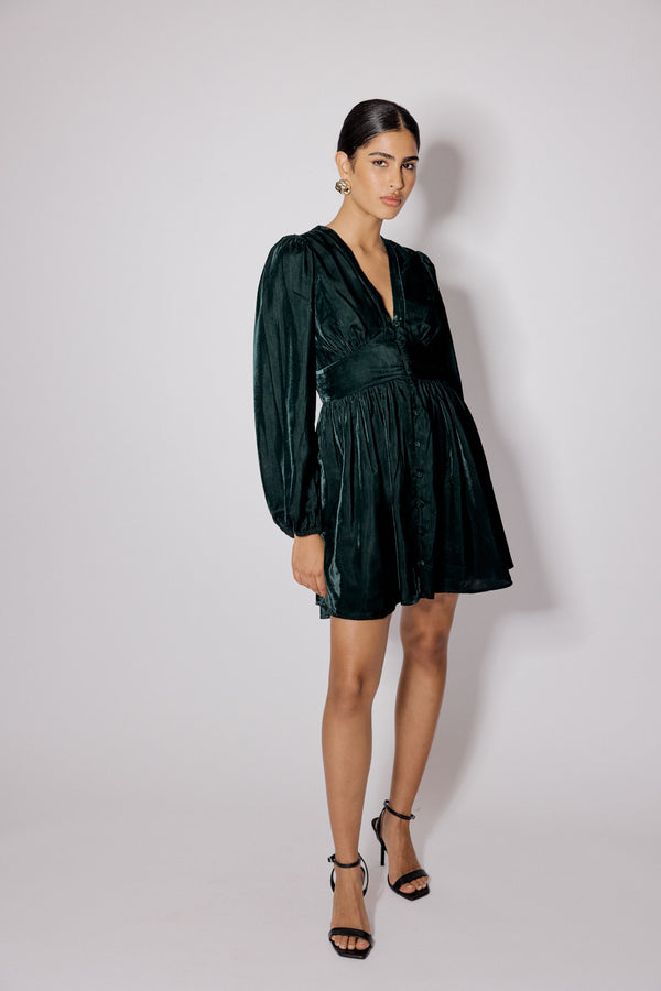 nobody’s child Green Velvet Starlight Mini Dress
