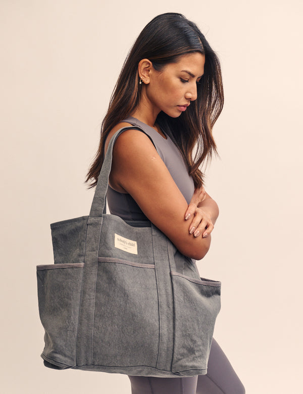 Nobody’s Child Grey Washed Canvas Tote Bag