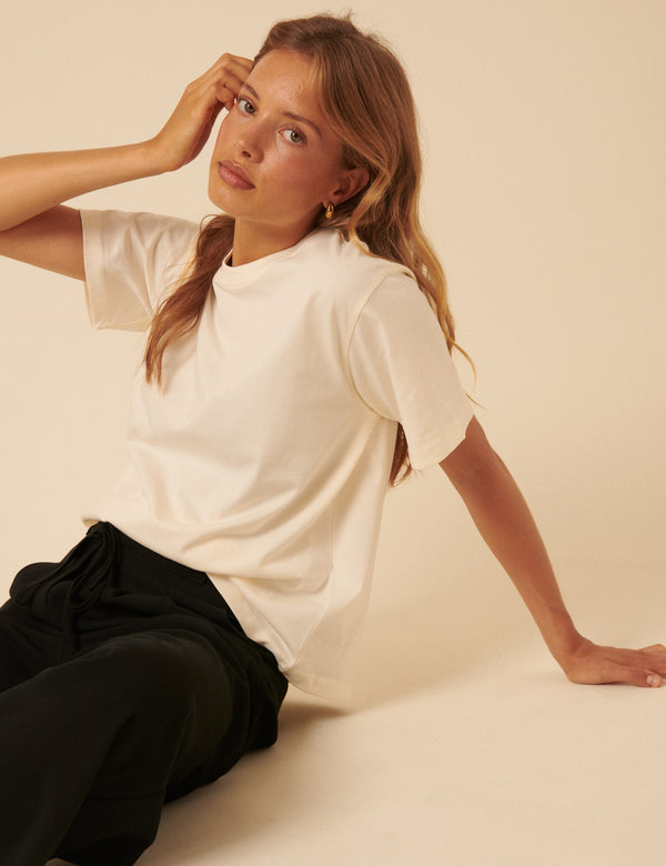 Nobody’s Child Ivory Boxy T-Shirt